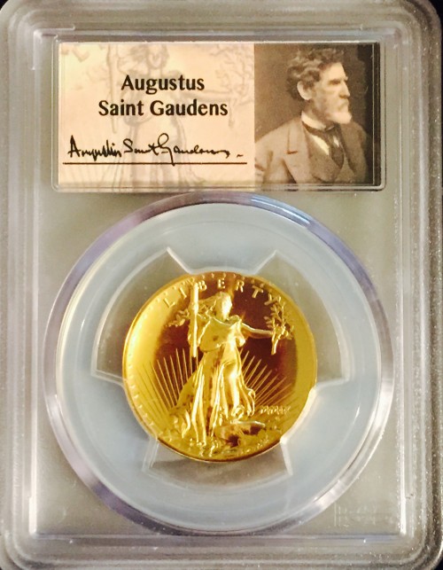 MOYサインとMacantiサインとセント・ゴーデンスラベルの70PL-Ultra-high relief gold coin 2009!