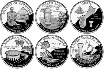 Washington D.C. and U.S. Territories Quarters (2009)